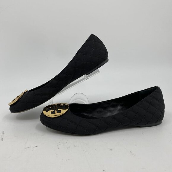 Tory Burch Black Quilted Flats | Women's Size 9 - Picture 5 of 8